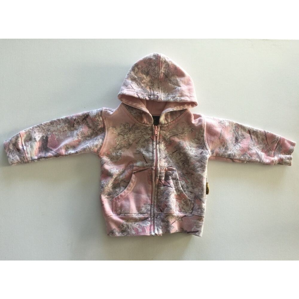 King’s Camo Baby Hoodie 12M Pink Camo Zip Jacket Fleece Lined
